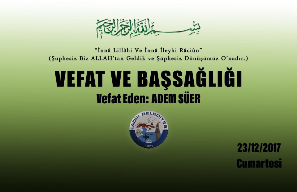 Vefat Eden: Adem SÜER