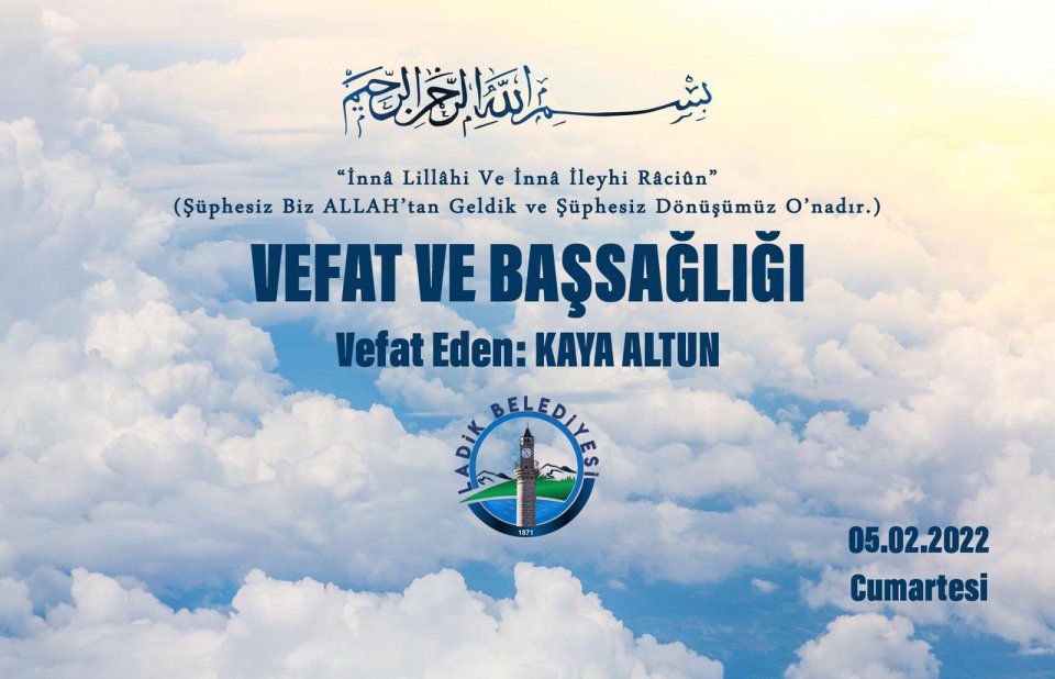 Vefat Eden: KAYA ALTUN