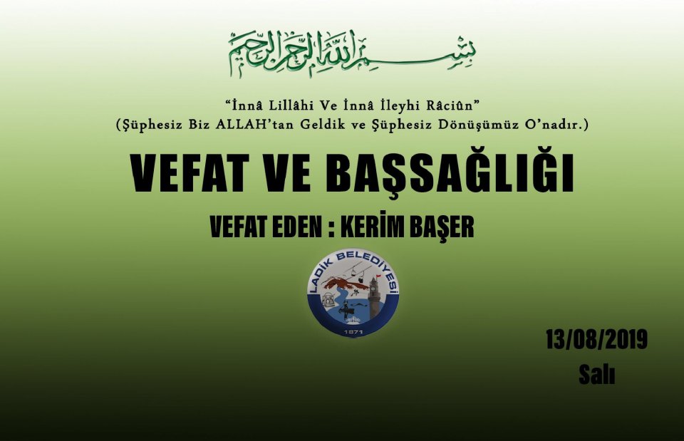 Vefat Eden: Kerim BAŞER