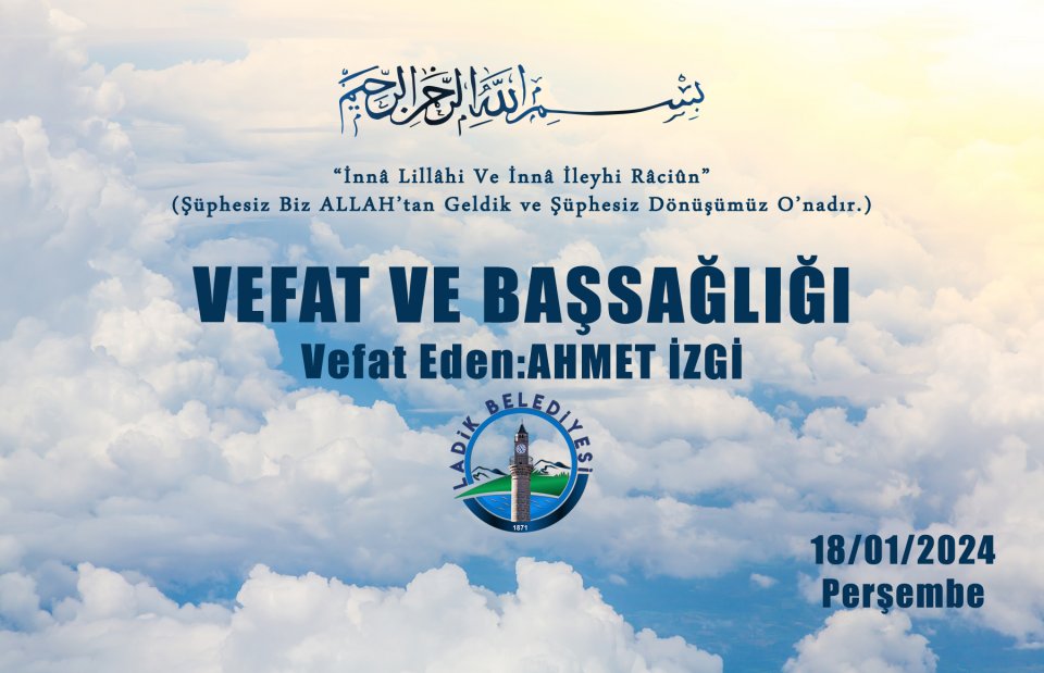 Vefat Eden: Ahmet İzgi