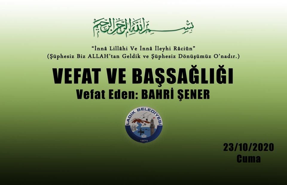 Vefat Eden: Emin ŞENER