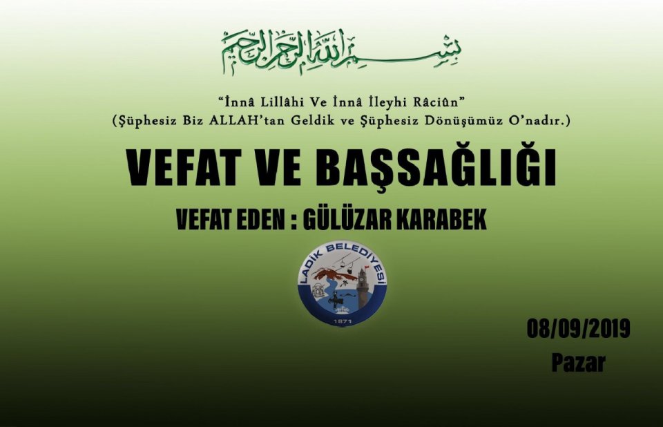 Vefat Eden: Gülüzar KARABEK