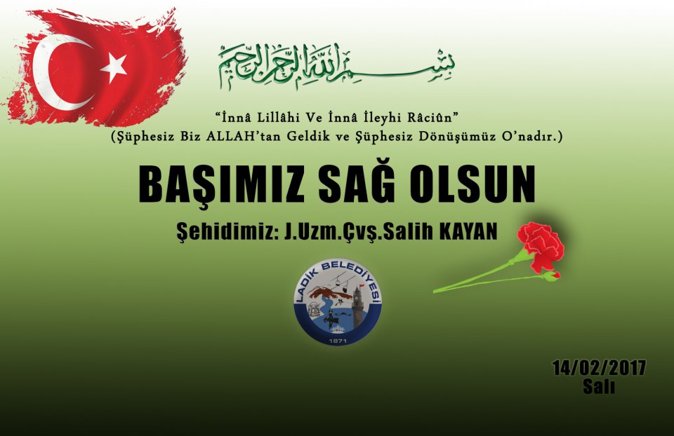 Şehit: J.Uzm.Çvş.Salih KAYAN