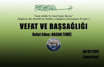 Vefat Eden: Hasan TEMİZ