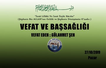 Vefat Eden: Gülahmet ŞEN