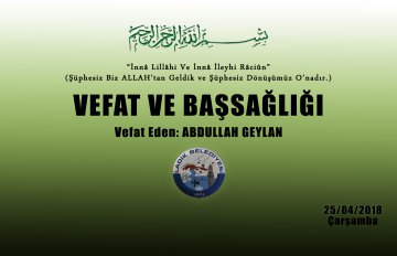 Vefat Eden: Abdullah GEYLAN