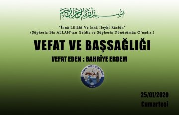 Vefat Eden: Bahriye ERDEM