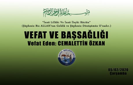 Vefat Eden: Cemalettin ÖZKAN