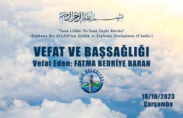 Vefat Eden: Fatma Bedriye Baran