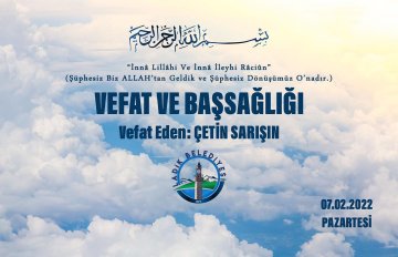 Vefat Eden: Çetin SARIŞIN