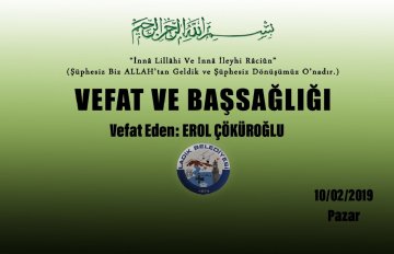 Vefat Eden: Erol ÇÖKÜROĞLU