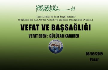 Vefat Eden: Gülüzar KARABEK