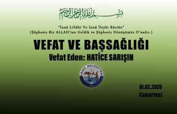 Vefat Eden: Hatice SARIŞIN