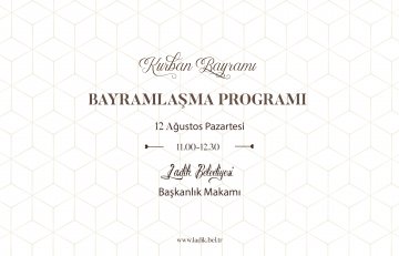 Kurban Bayramı Bayramlaşma Programı