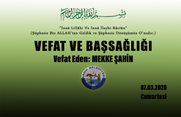 Vefat Eden: Mekke ŞAHİN